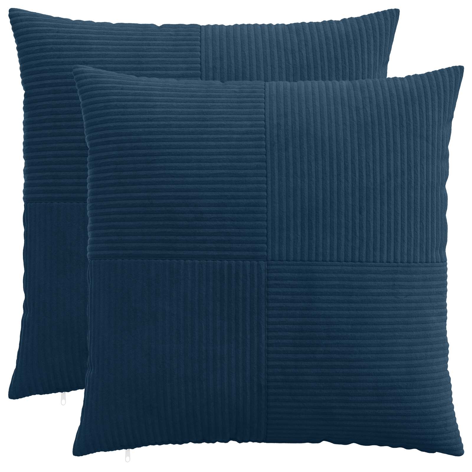 Kussensloop 2 pcs ALMELO Marineblauw 70 x 70 cm corduroy image 1
