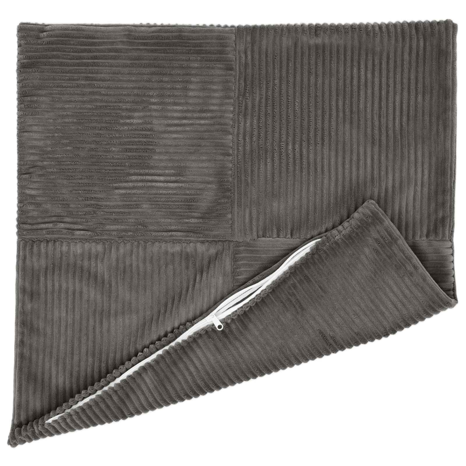 Kussensloop 2 pcs ALMELO Donkergrijs 80 x 80 cm corduroy image 3