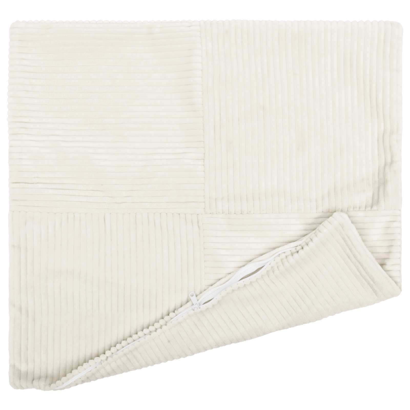 Kussensloop 6 pcs ALMELO Crèmekleurig 80 x 80 cm corduroy image 3