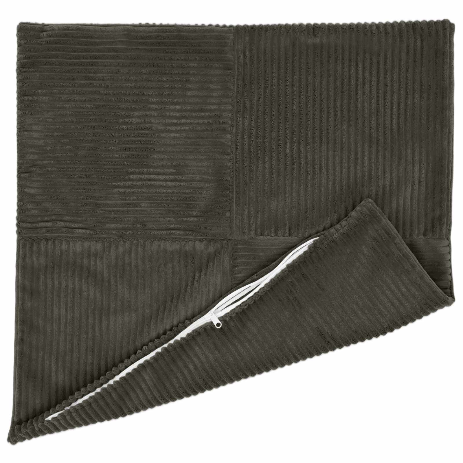 Kussensloop 2 pcs ALMELO Antracietkleurig 80 x 80 cm corduroy image 3