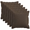 vidaXL Diivanipadi 6 pcs HOUTEN Pruunikashall 30 x 30 cm Kunstlinen