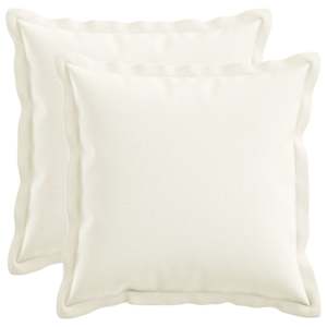 vidaXL Diivanipadi 2 pcs HOUTEN Valge 30 x 30 cm Kunstlinen