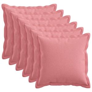 vidaXL Diivanipadi 6 pcs HOUTEN Roosa 30 x 30 cm Kunstlinen