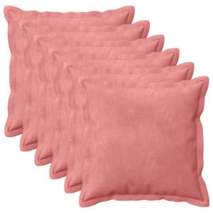 vidaXL Diivanipadi 6 tk HOUTEN Roosa 30 x 30 cm Samet