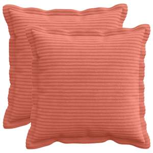 vidaXL Diivanipadi 2 tk HOUTEN Punane oranž 30 x 30 cm manchester