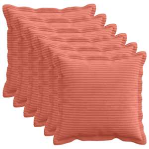 vidaXL Diivanipadi 6 tk HOUTEN Punane oranž 30 x 30 cm manchester
