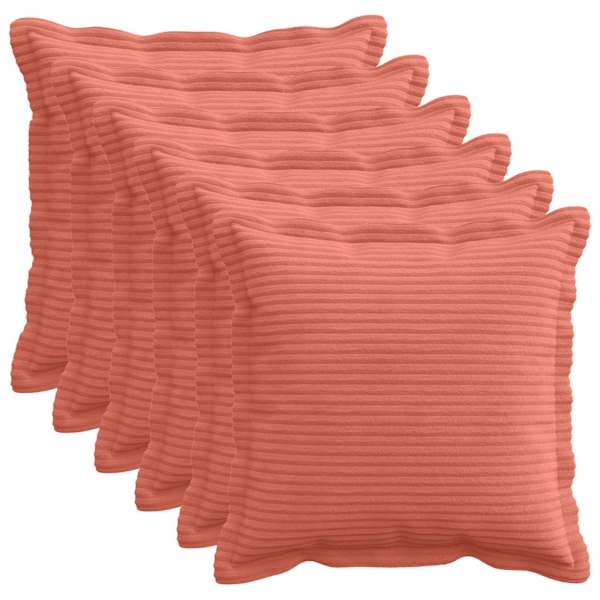 vidaXL Diivanipadi 6 tk HOUTEN Punane oranž 30 x 30 cm manchester