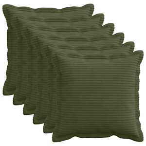 vidaXL Diivanipadi 6 tk HOUTEN Roheline 30 x 30 cm manchester