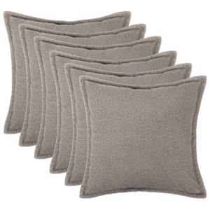 vidaXL Diivanipadi 6 pcs HOUTEN Helehall 30 x 30 cm Boucl&eacute;