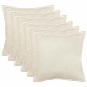vidaXL Diivanipadi 6 pcs HOUTEN Kreemjas 30 x 30 cm Boucl&eacute;