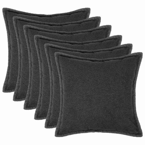 vidaXL Diivanipadi 6 pcs HOUTEN Tumehall 30 x 30 cm Boucl&eacute;