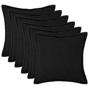 vidaXL Diivanipadi 6 pcs HOUTEN Must 30 x 30 cm Boucl&eacute;