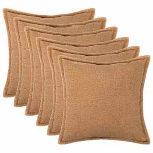 vidaXL Diivanipadi 6 pcs HOUTEN Beež 30 x 30 cm Boucl&eacute;
