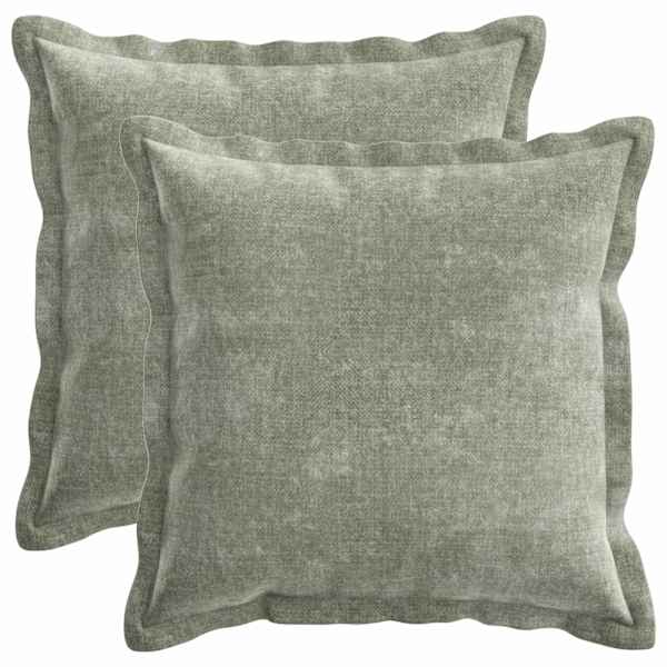 vidaXL Diivanipadi 2 tk HOUTEN Roheline 30 x 30 cm &Scaron;en&uuml;&uuml;lfabric