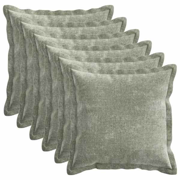 vidaXL Diivanipadi 6 tk HOUTEN Roheline 30 x 30 cm &Scaron;en&uuml;&uuml;lfabric
