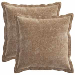 vidaXL Diivanipadi 2 tk HOUTEN Pruun 30 x 30 cm &Scaron;en&uuml;&uuml;lfabric