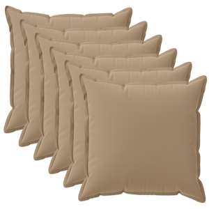 vidaXL Diivanipadi 6 tk HOUTEN Pruunikashall 30 x 30 cm Pol&uuml;ester