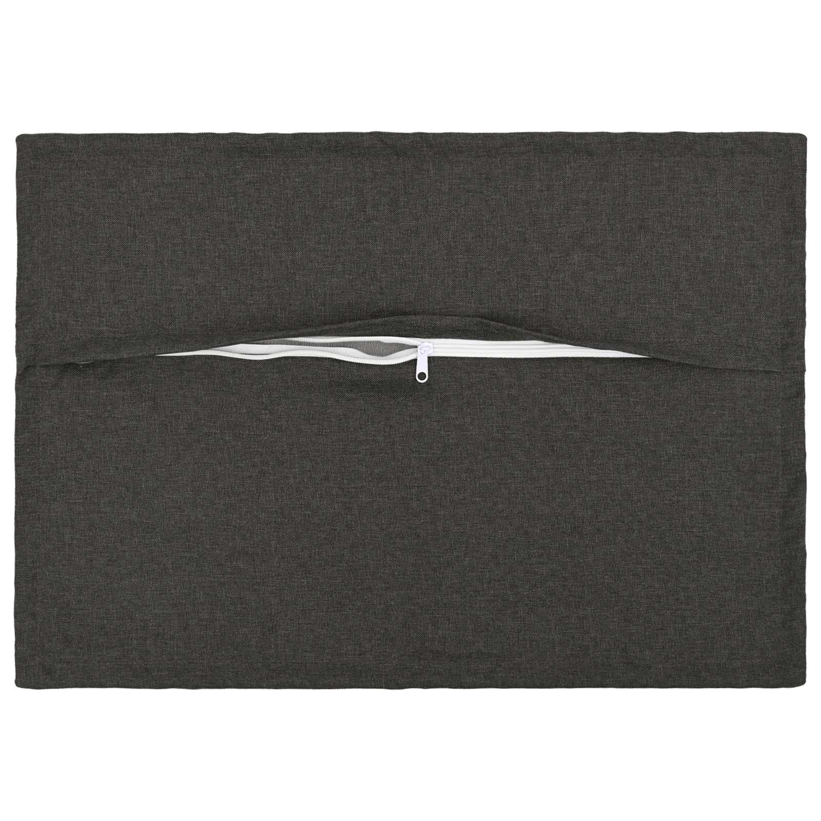 Kussensloop 2 st HOUTEN Donkergrijs 30 x 50 cm Faux Linnen image 3