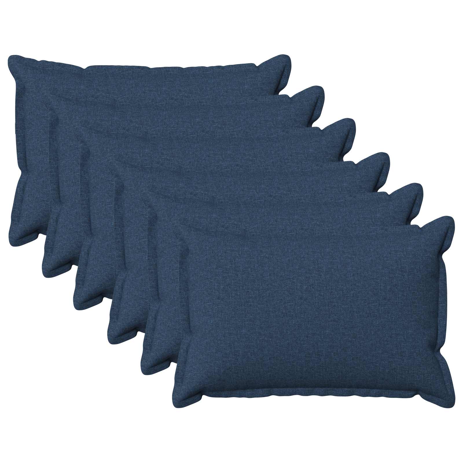 vidaXL Povlak na polštář 6 pcs HOUTEN Modrá 30 x 50 cm Falešný len