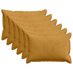 vidaXL Diivanipadi 6 tk HOUTEN Kollane 30 x 50 cm manchester