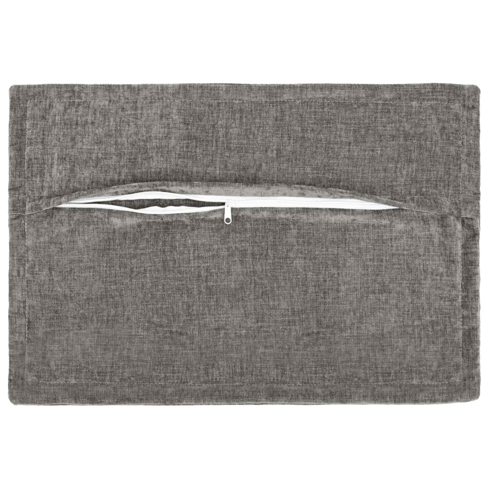 Kussensloop 6 st HOUTEN Donkergrijs 30 x 50 cm Chenille Stof image 4