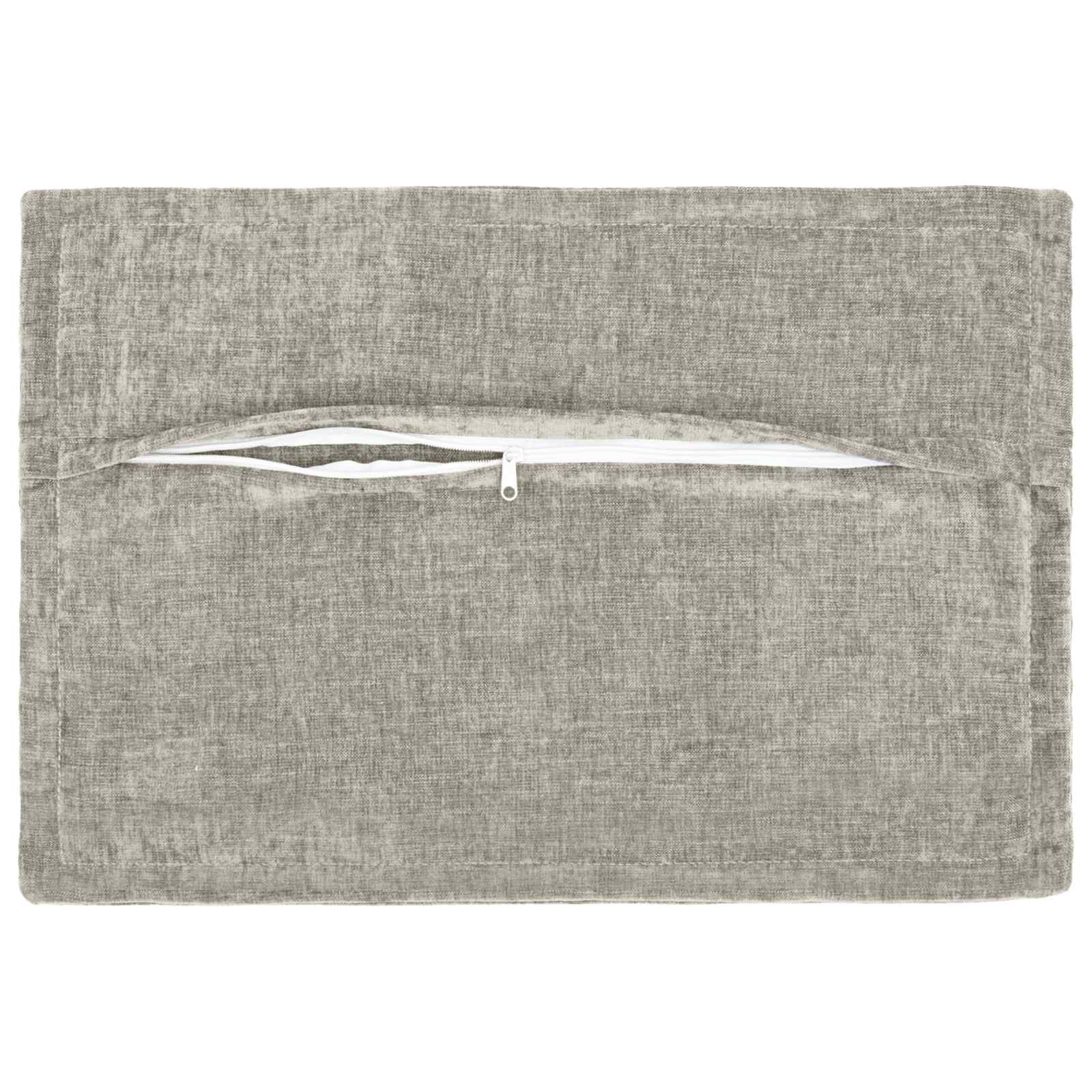 Kussensloop 6 st HOUTEN Lichtgrijs 30 x 50 cm Chenille Stof image 4