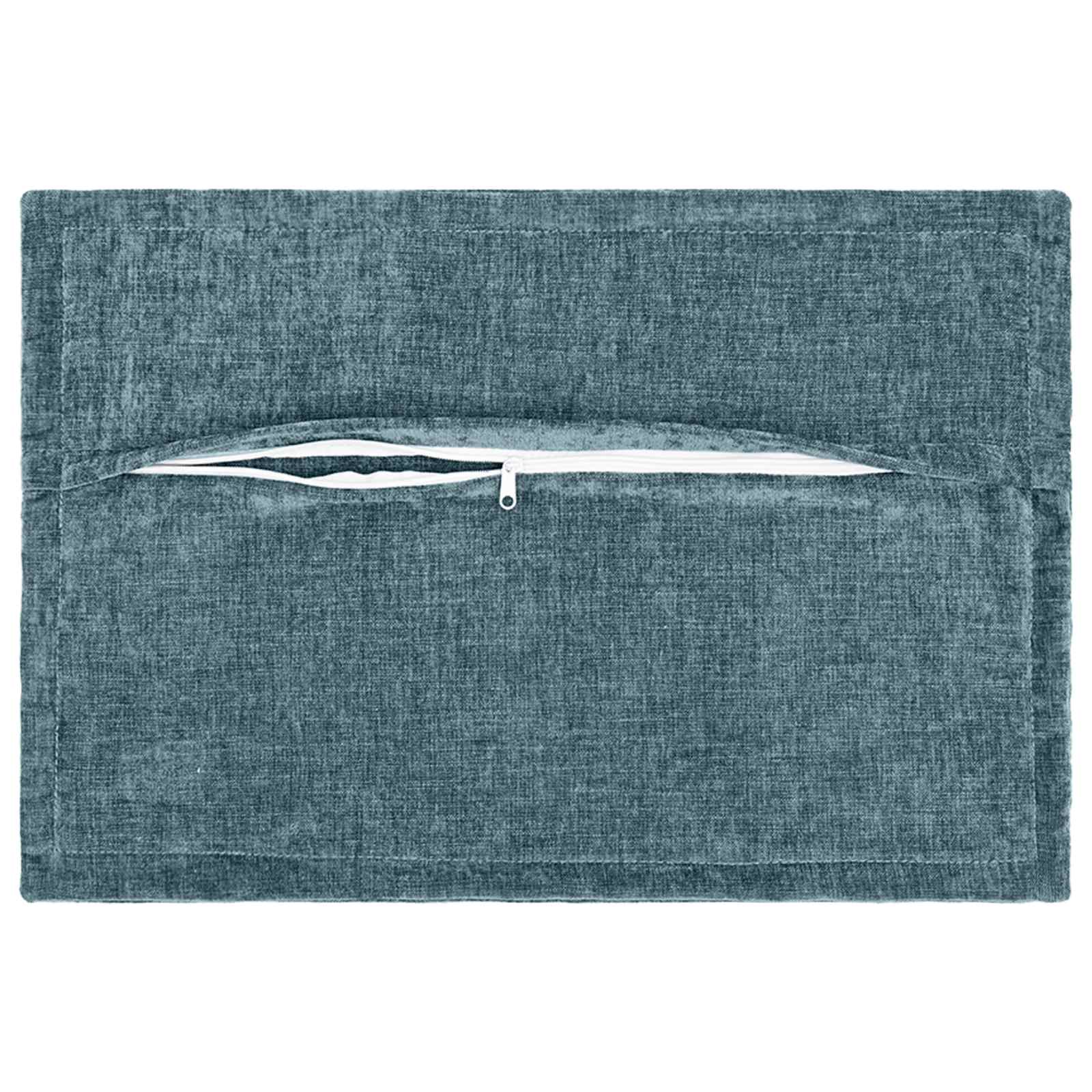 Kussensloop 6 st HOUTEN Blauw 30 x 50 cm Chenille Stof image 4