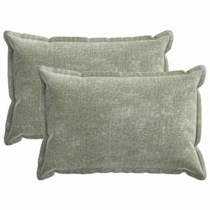 vidaXL Diivanipadi 2 tk HOUTEN Roheline 30 x 50 cm &Scaron;en&uuml;&uuml;lfabric