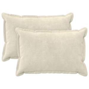 vidaXL Diivanipadi 2 pcs HOUTEN Kreemjas 30 x 50 cm Mikrofliis