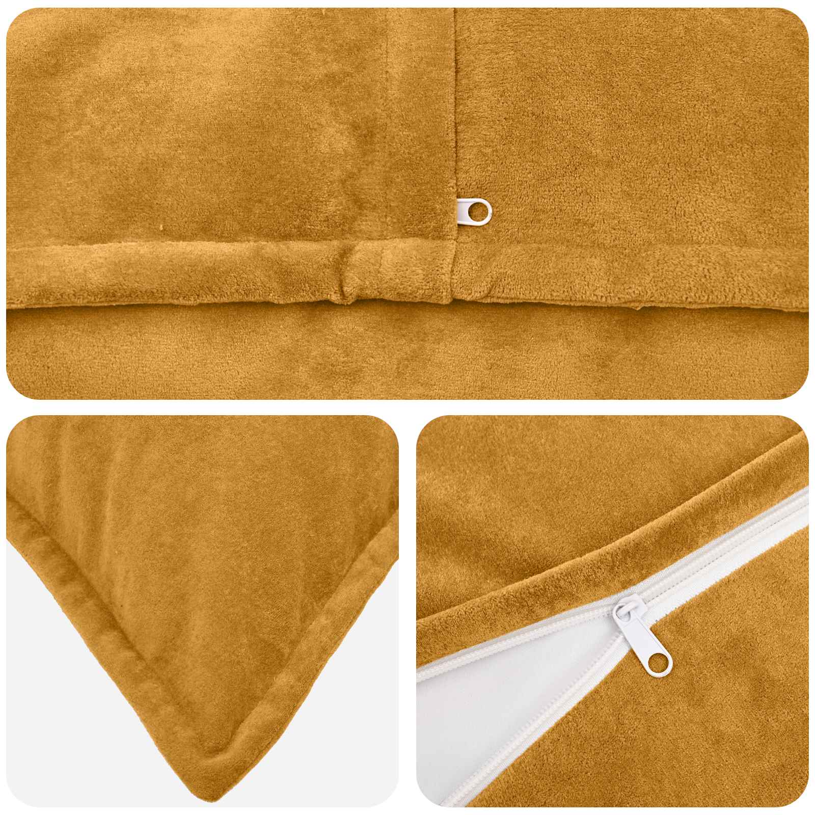 Kussensloop 2 pcs HOUTEN Geel 30 x 50 cm Microfiber Fleece image 4