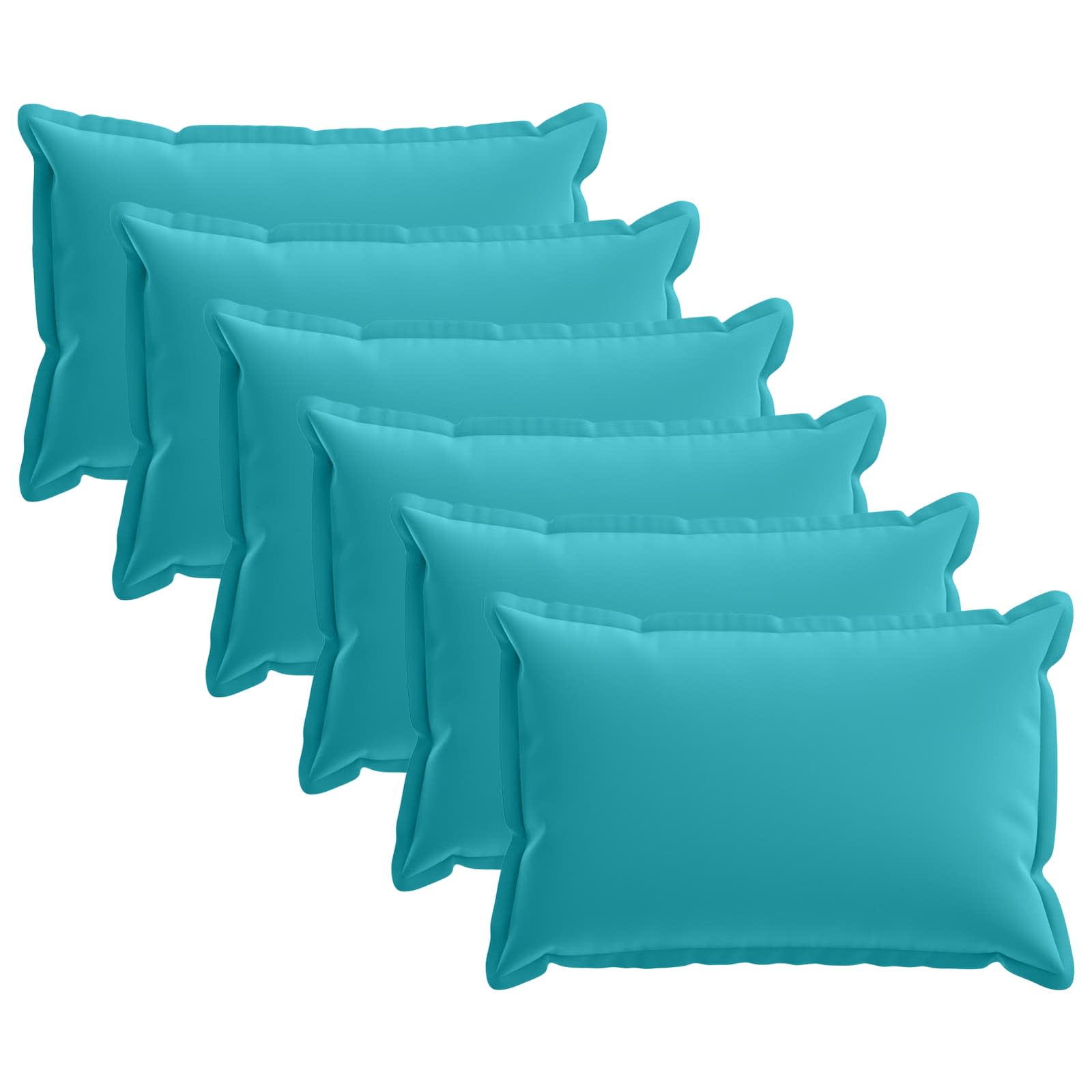 Kussensloop 6 st HOUTEN Turquoise 30 x 50 cm Polyester image 1