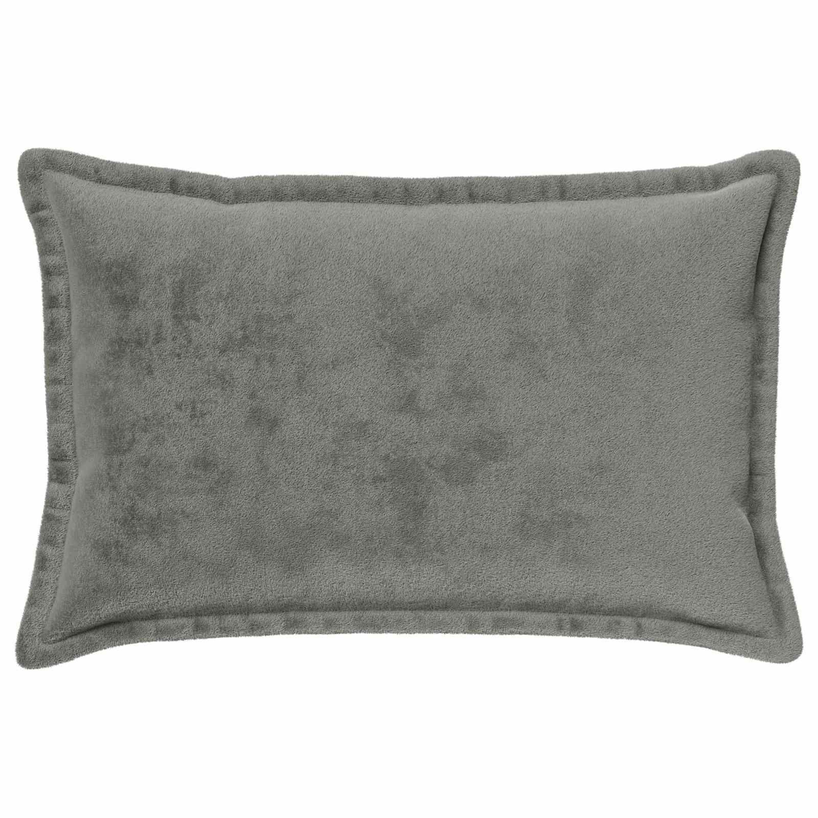 vidaXL - Kussensloop - 2 - st - HOUTEN - Donkergrijs - 30 - x - 50 - cm - Flanel