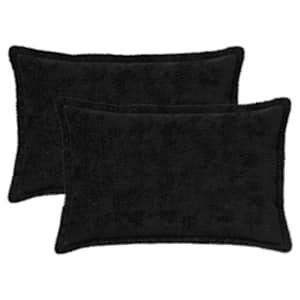 vidaXL Diivanipadi 2 tk HOUTEN Must 30 x 50 cm Vale k&uuml;&uuml;liku