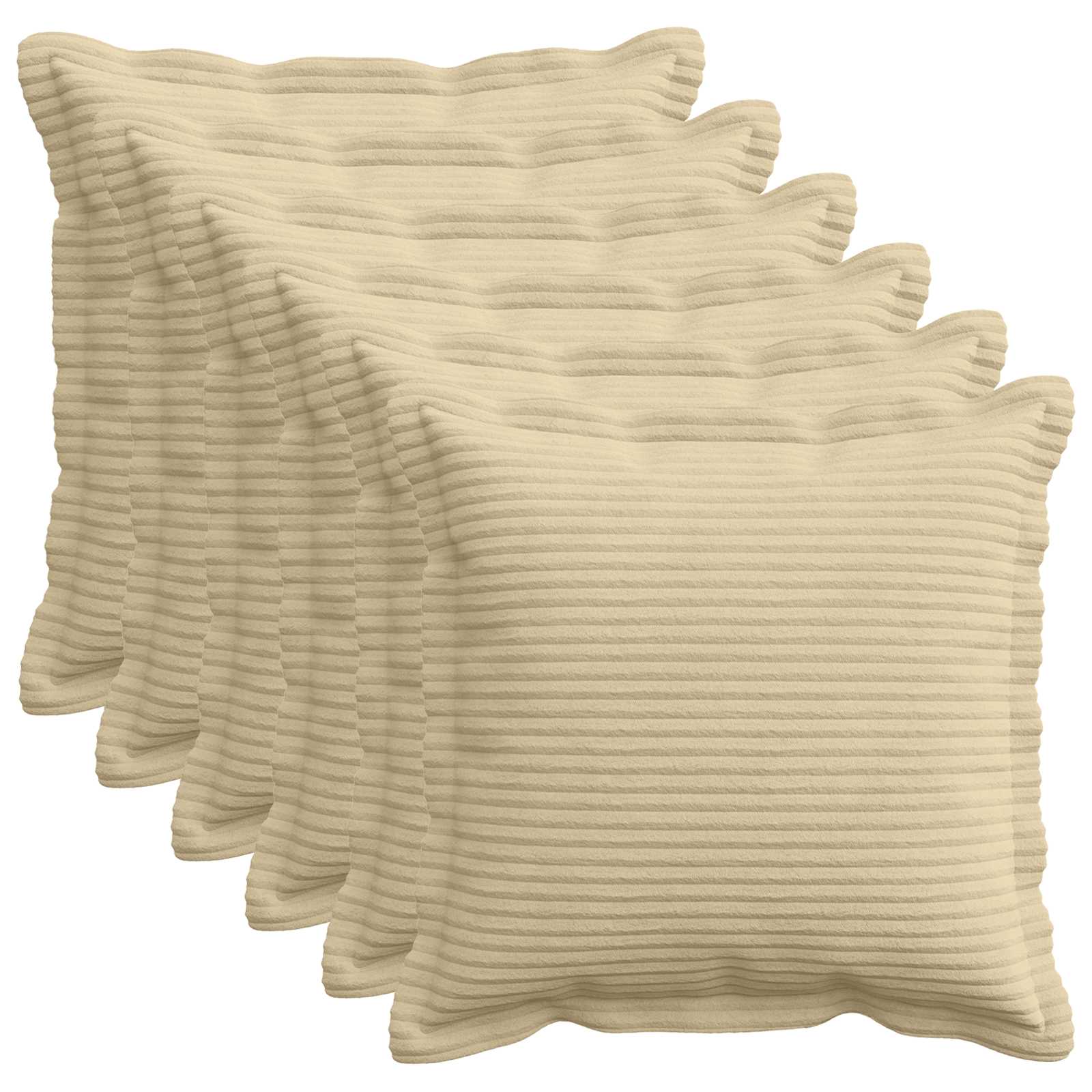 Kussensloop 6 st HOUTEN Lichtgroen Grijs 35 x 35 cm corduroy image 1