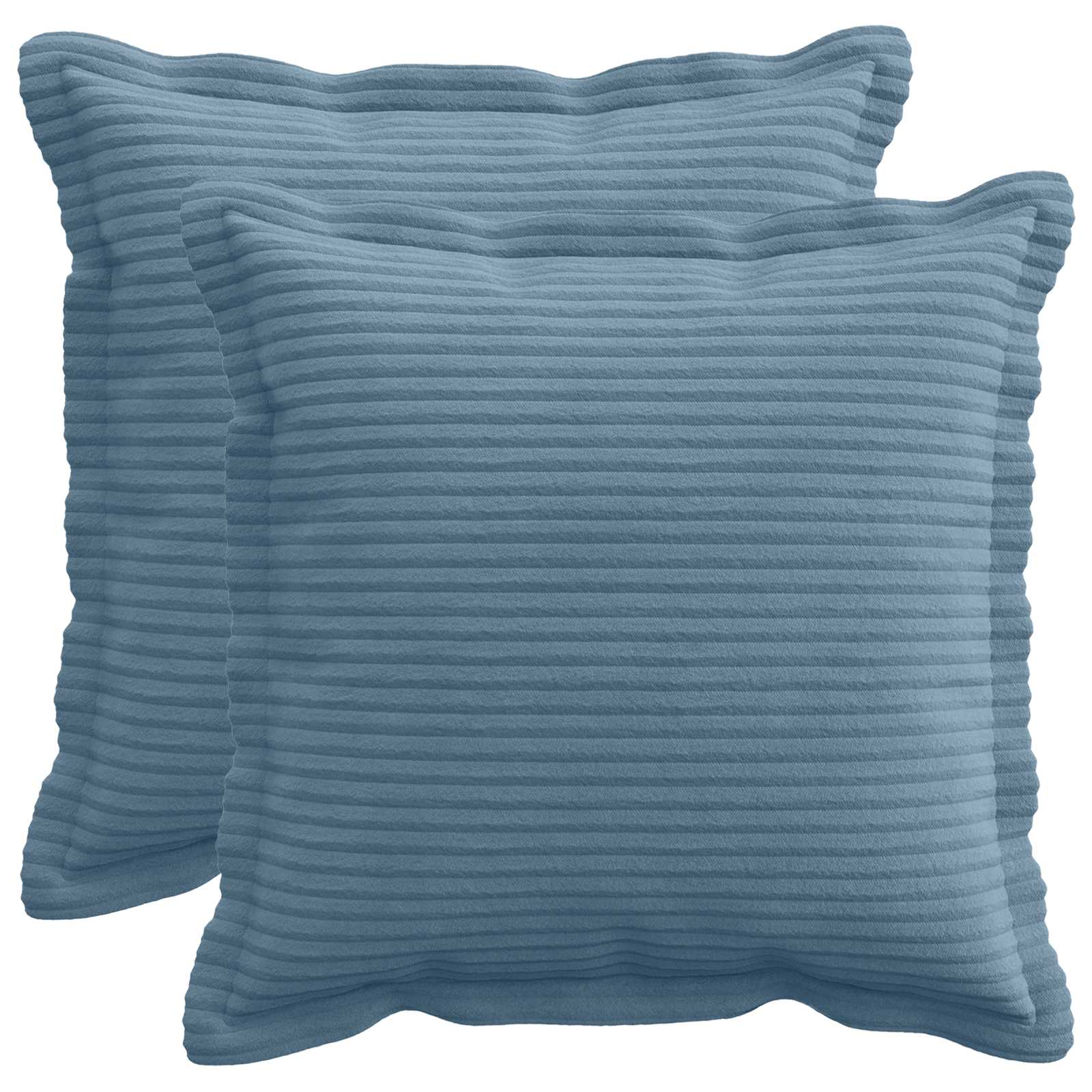 Kussensloop 2 st HOUTEN Blauw 35 x 35 cm corduroy image 1