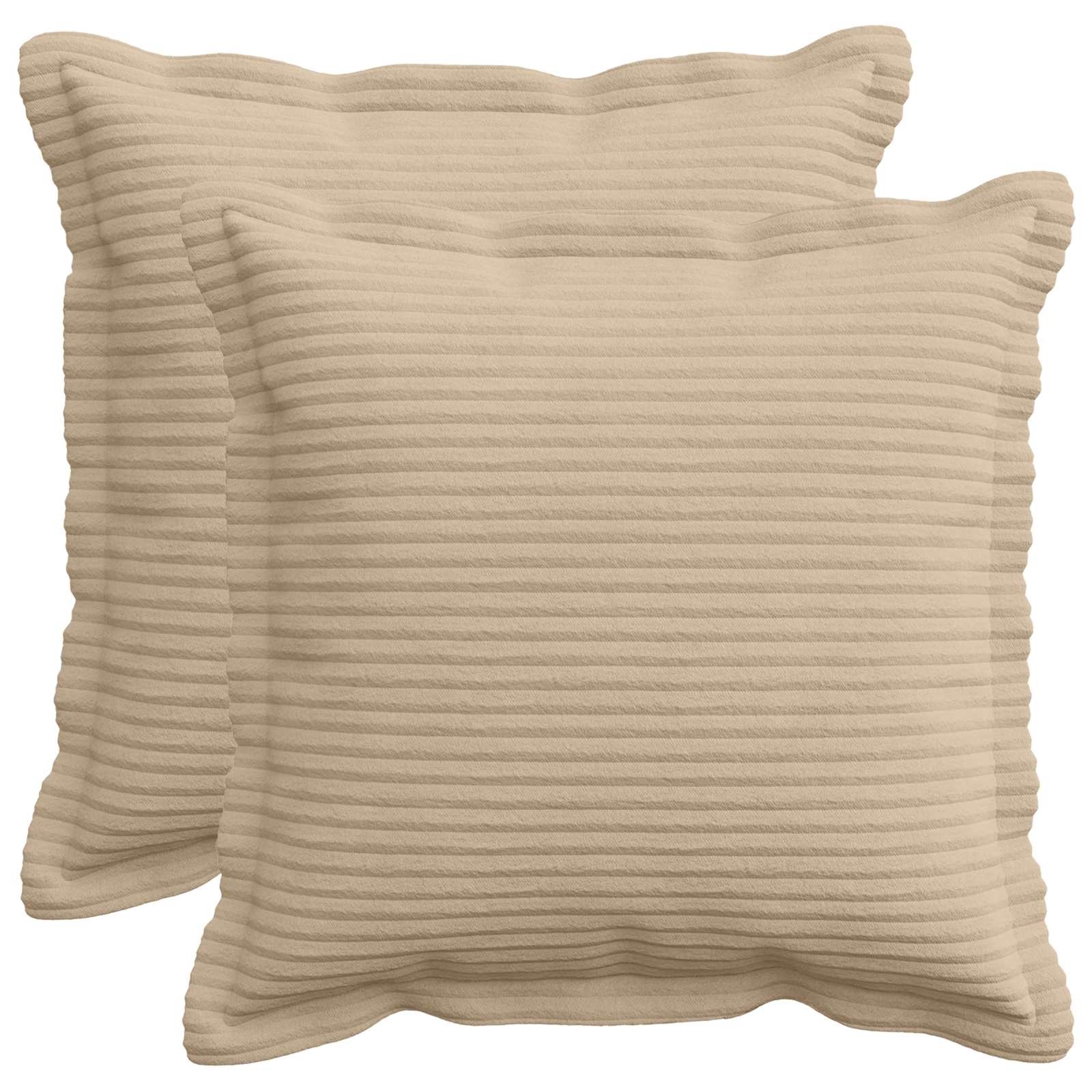 Kussensloop 2 st HOUTEN Taupe 35 x 35 cm corduroy image 1