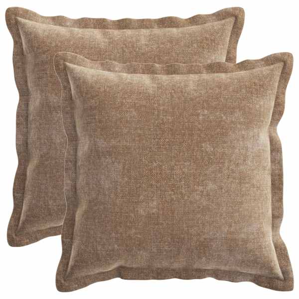 vidaXL Diivanipadi 2 tk HOUTEN Pruun 35 x 35 cm &Scaron;en&uuml;&uuml;lfabric