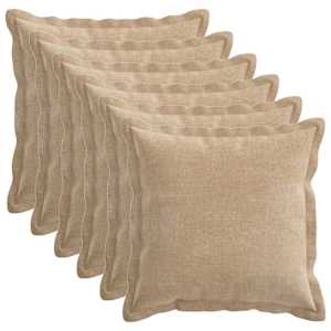 vidaXL Diivanipadi 6 tk HOUTEN Pruunikashall 35 x 35 cm &Scaron;en&uuml;&uuml;lfabric