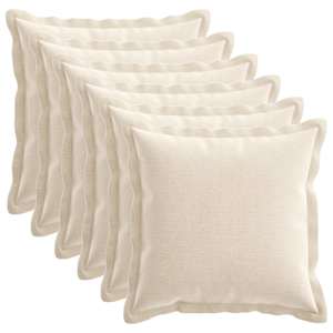vidaXL Diivanipadi 6 tk HOUTEN Kreemjas 35 x 35 cm &Scaron;en&uuml;&uuml;lfabric
