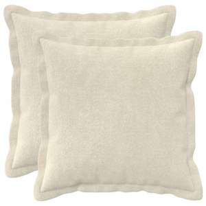 vidaXL Diivanipadi 2 pcs HOUTEN Kreemjas 35 x 35 cm Mikrofliis