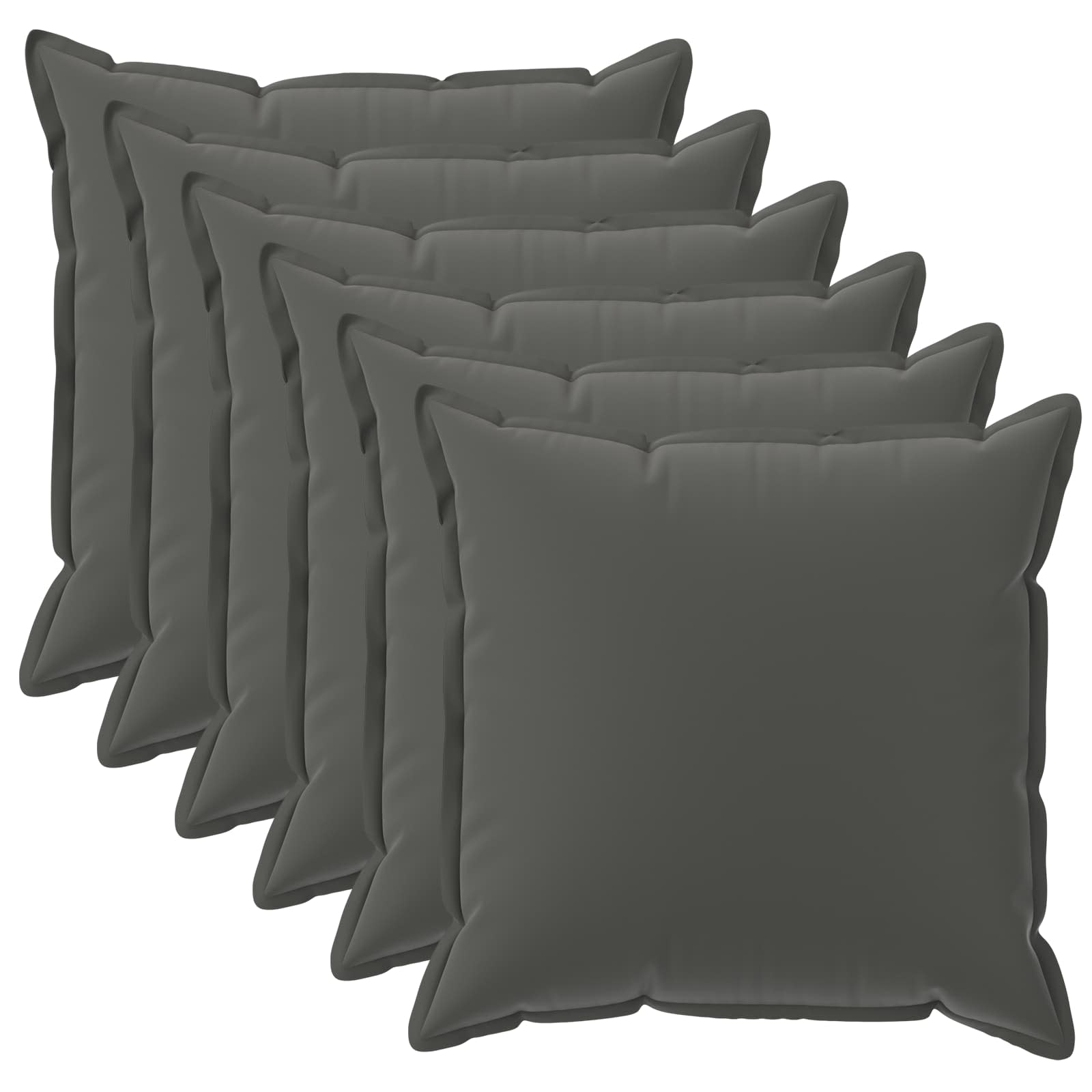 Kussensloop 6 st HOUTEN Antraciet 35 x 35 cm Polyester image 1