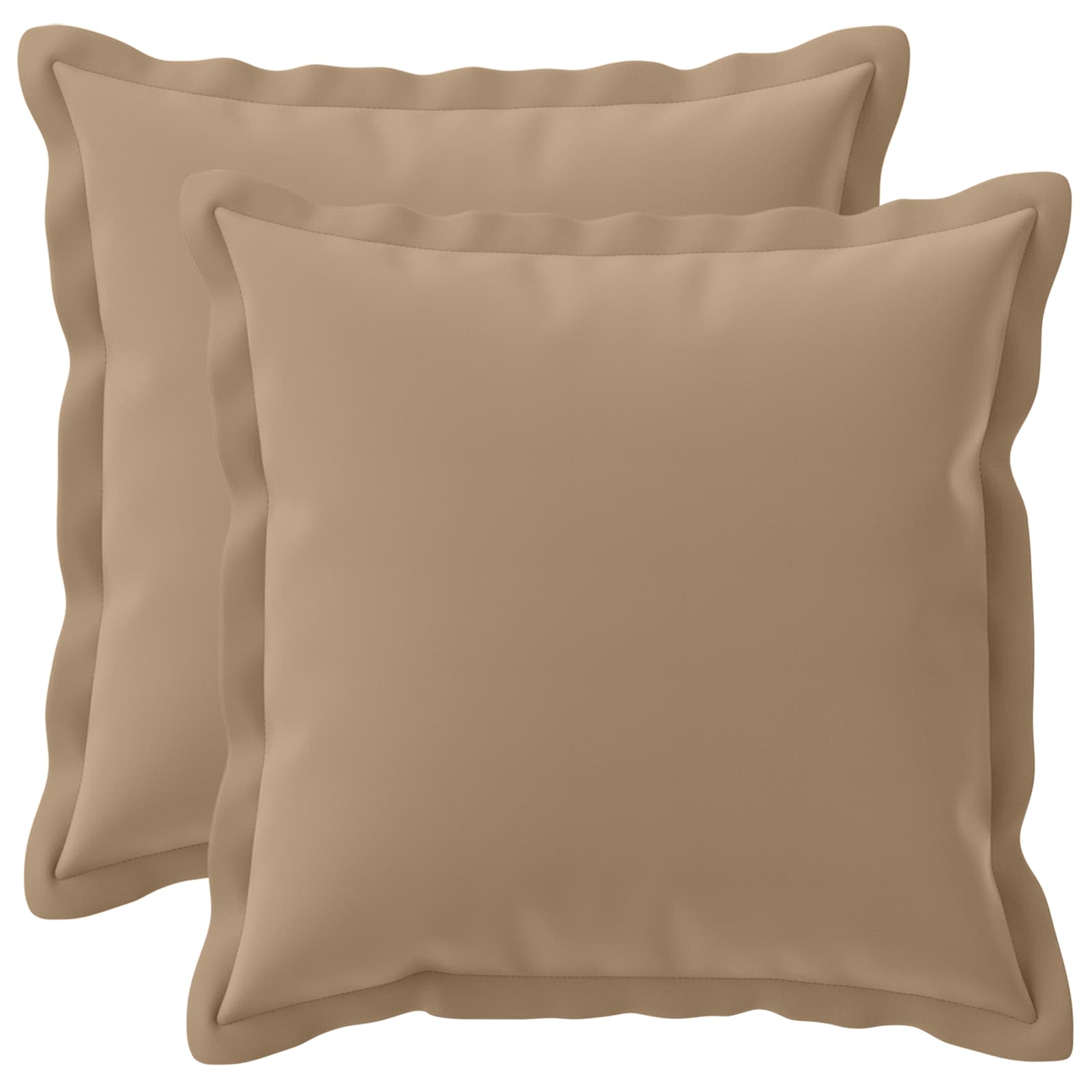Kussensloop 2 st HOUTEN Taupe 35 x 35 cm Polyester image 1