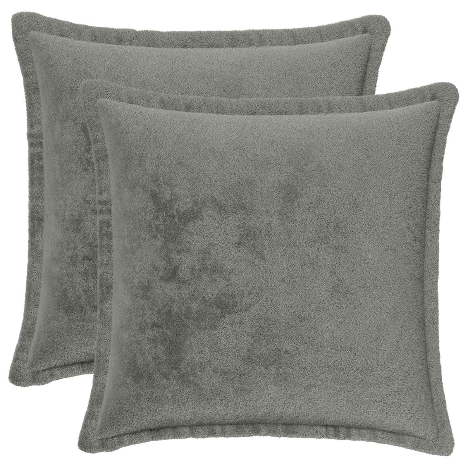 Kussensloop 2 st HOUTEN Donkergrijs 35 x 35 cm Flanel
