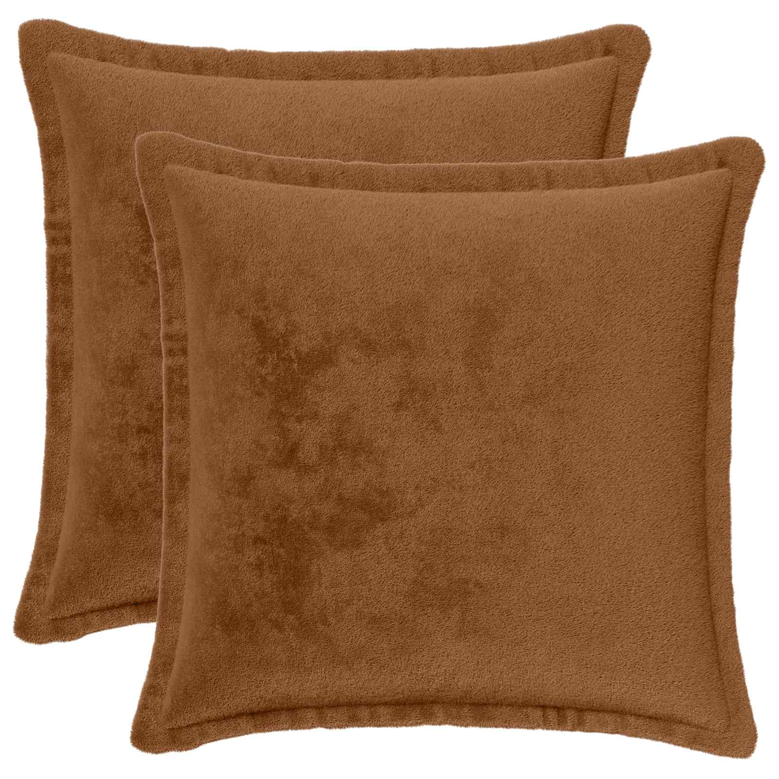 vidaXL Poťah na podložku 2 ks HOUTEN Svetlohnedá 35 x 35 cm Flanel