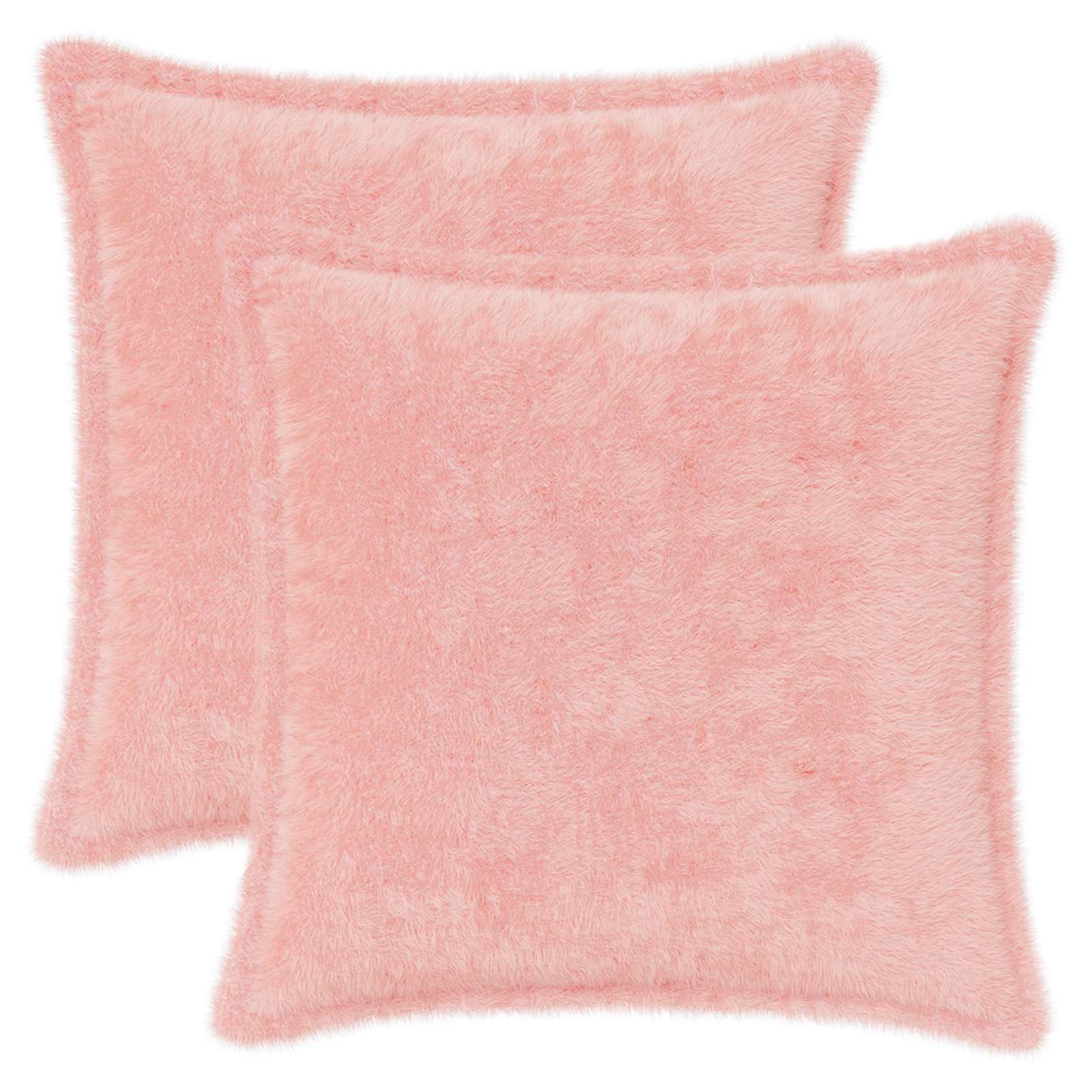 Kussensloop 2 st HOUTEN Roze 35 x 35 cm Nep Konijnenbont image 1