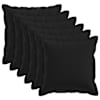 vidaXL Diivanipadi 6 tk HOUTEN Must 40 x 40 cm Kunstlinen