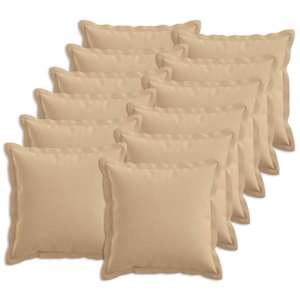 vidaXL Diivanipadi 12 tk HOUTEN Kreemjas 40 x 40 cm Kunstlinen