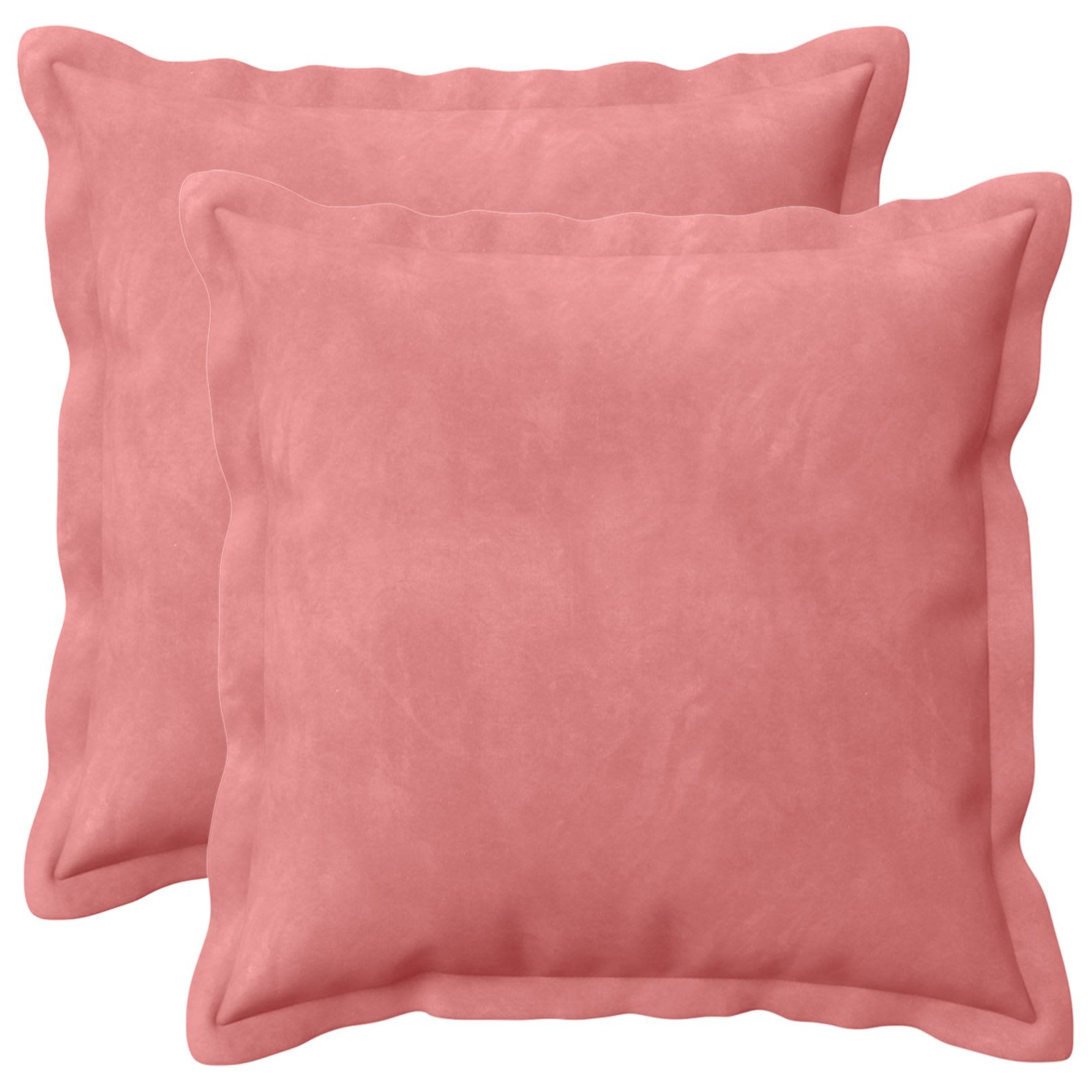 Kussensloop 2 pcs HOUTEN Roze 40 x 40 cm Fluweel image 1