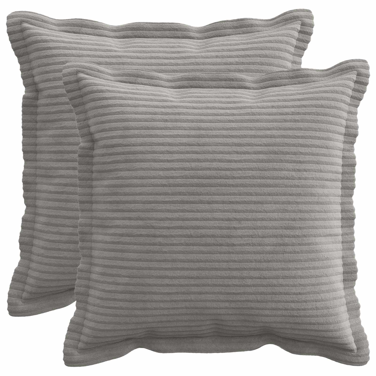 Kussensloop 2 st HOUTEN Lichtgrijs 40 x 40 cm corduroy image 1