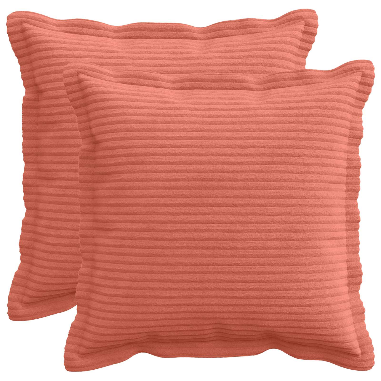Kussensloop 2 st HOUTEN Rood-oranje 40 x 40 cm corduroy image 1